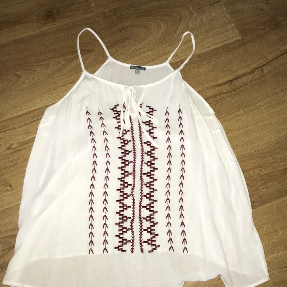 White flowy tank top